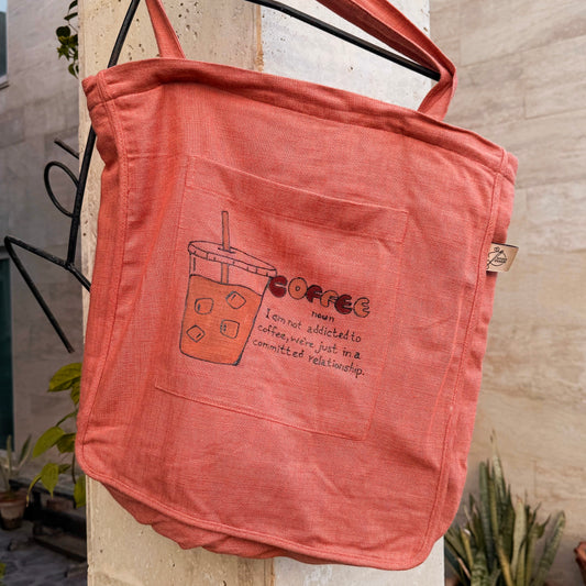 Coffee (Noun) Linen Tote Bag
