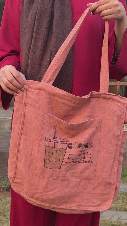 Coffee (Noun) Linen Tote Bag
